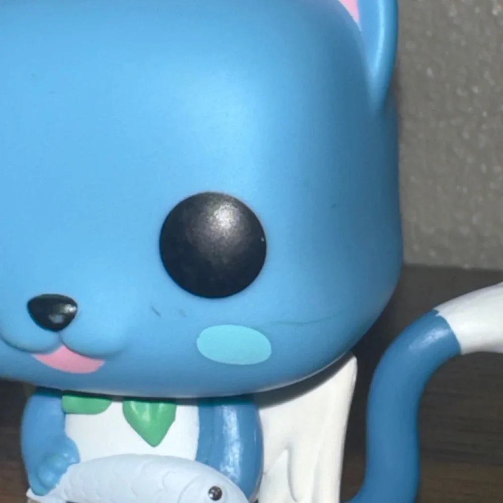 Funko Pop Fairy Tail Happy Vinyl Figure 69 Blue Cat with Fish Anime Toy OOB
